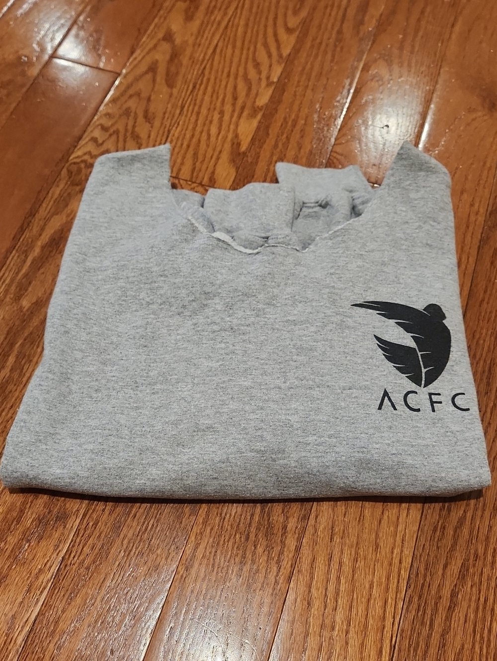 ACFC Grey Crewneck Sweatshirt with Bird Logo, Medium